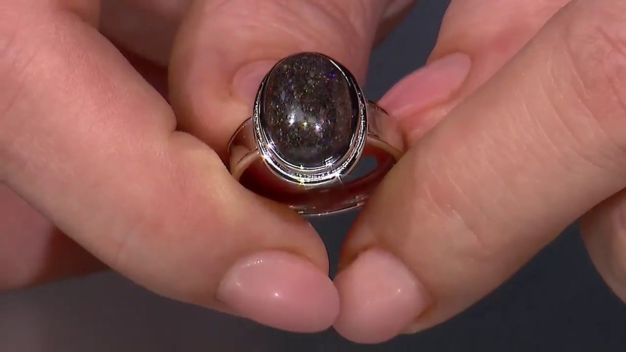 Video Zilveren ring met een Honduras Opaal