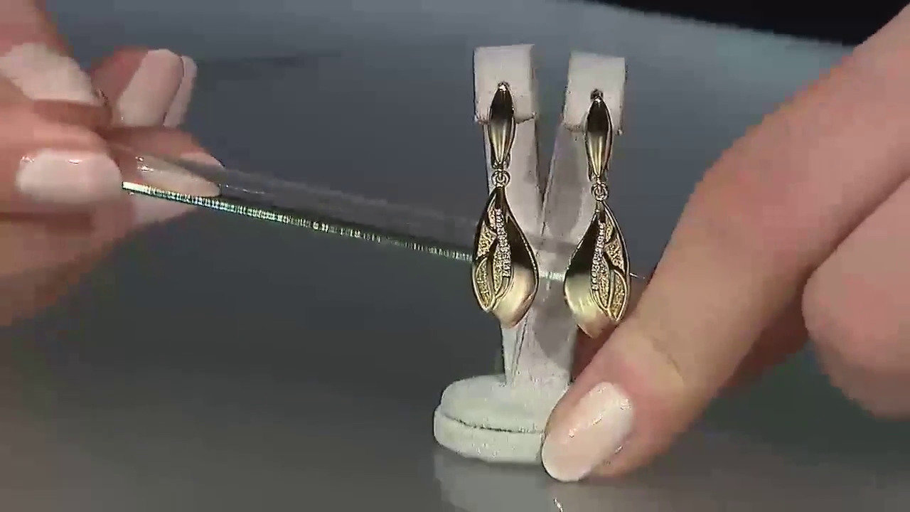 Video Orecchini in argento con Diamante I1 (G) (Annette)