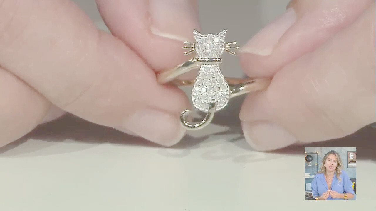 Video Anello in argento con Diamante I3 (I)