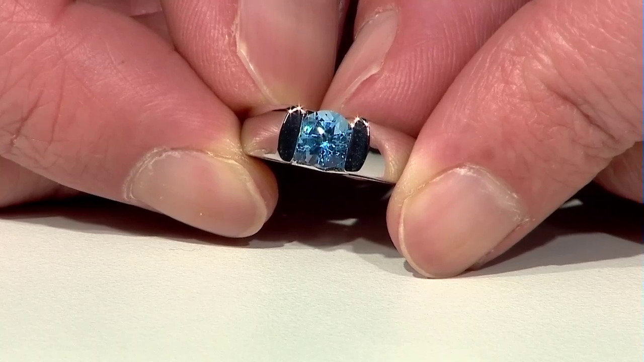 Video Zilveren ring met een Marambaia-topaas