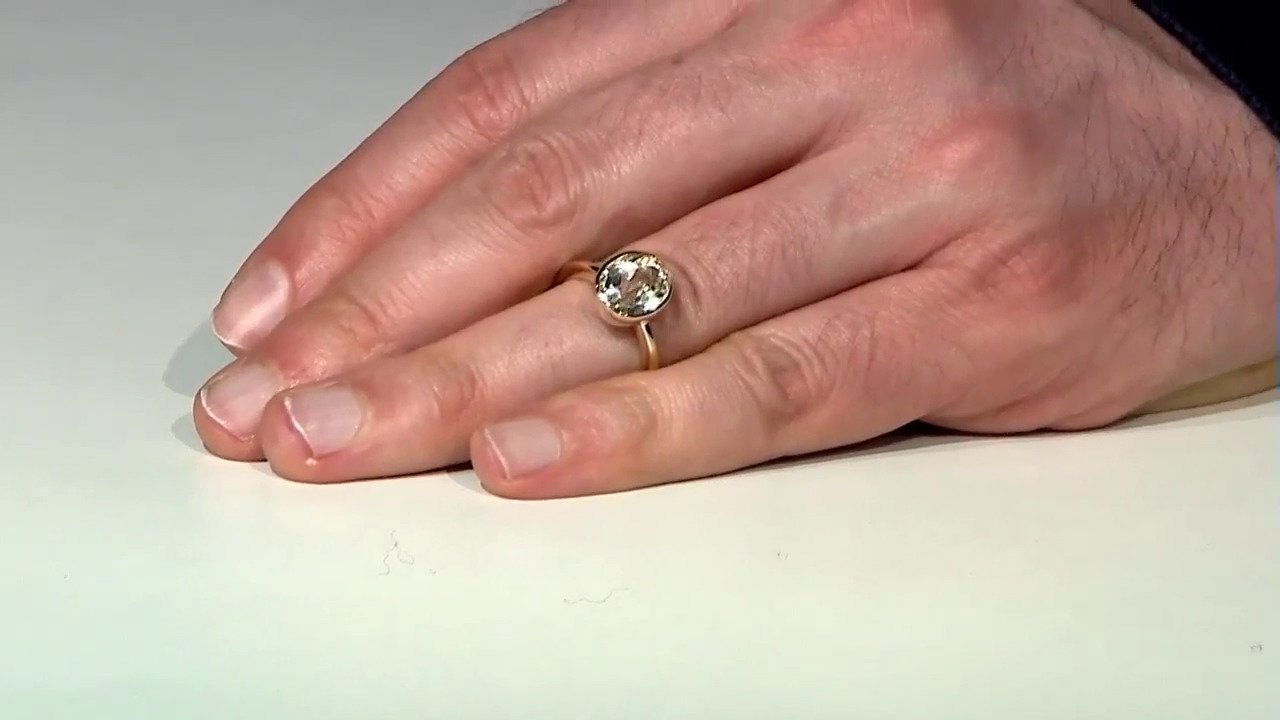Video Gouden ring met een kanariegele kunziet