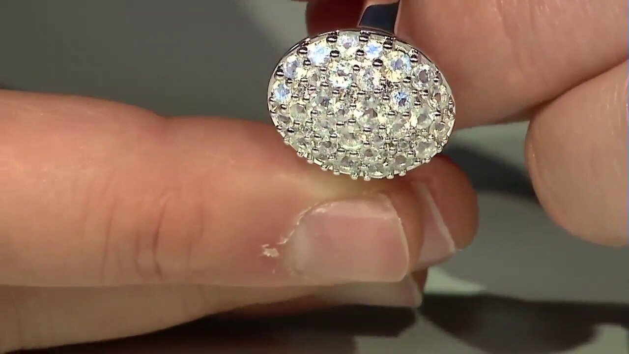 Video Zilveren ring met een regenboog maansteen (KM by Juwelo)