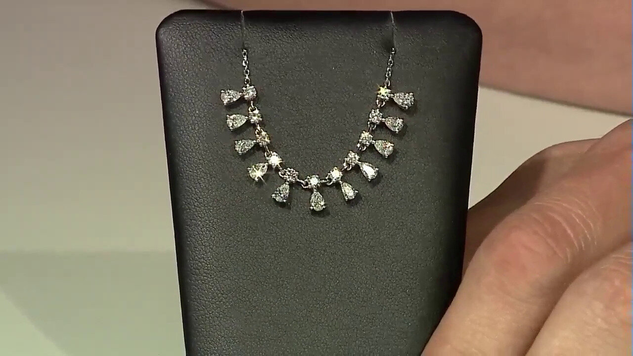 Video Gouden halsketting met SI1 (H) Diamanten (CIRARI)