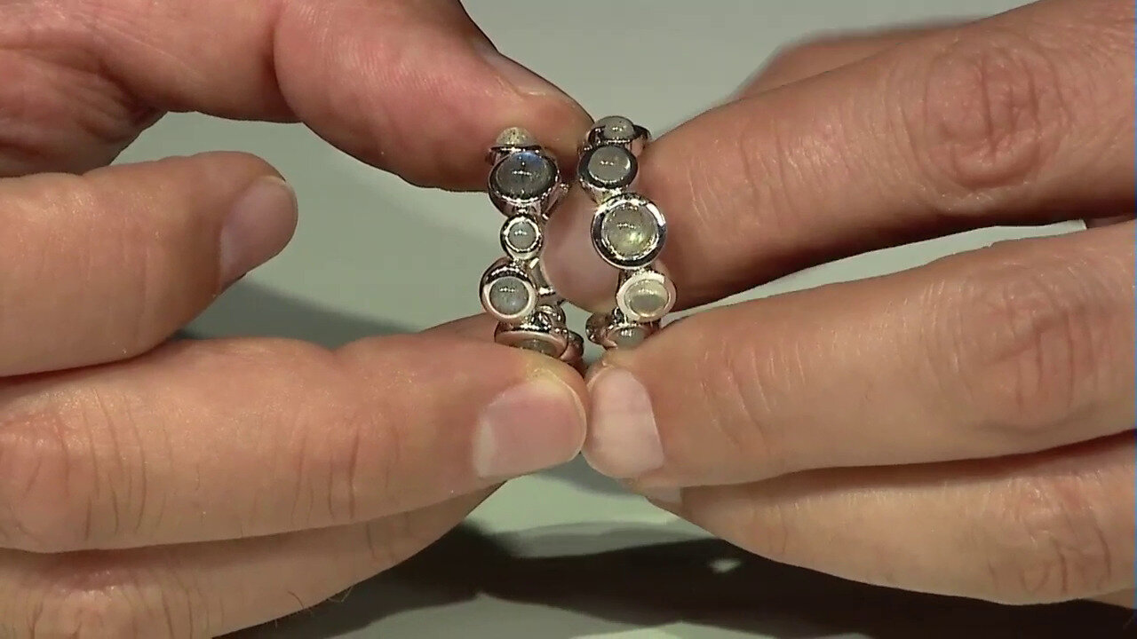 Video Zilveren ring met een Groene Minary Labradoriet (KM by Juwelo)
