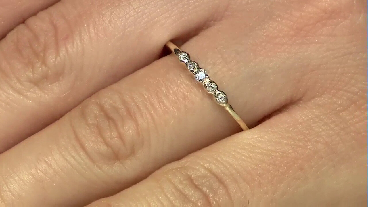 Video Gouden ring met een SI1 (H) Diamant