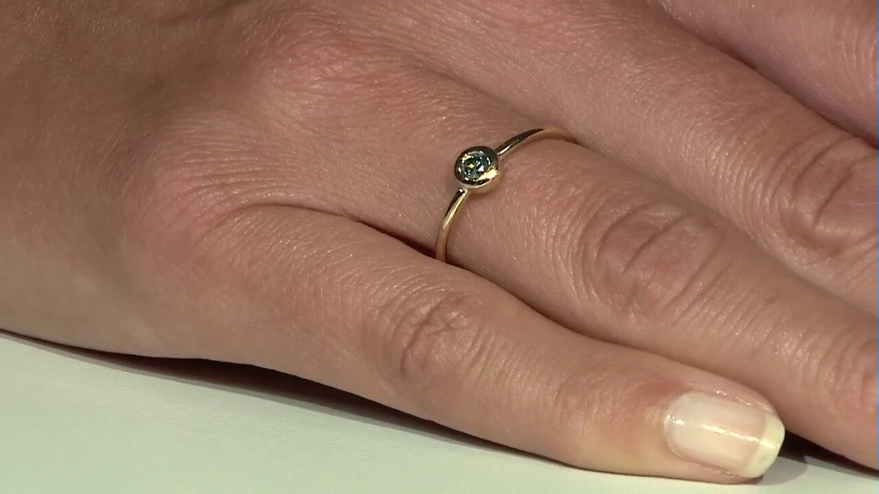 Video Gouden ring met een I3 Champagne Diamant