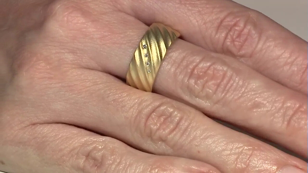 Video Zilveren ring met een I1 (G) Diamant (Annette)