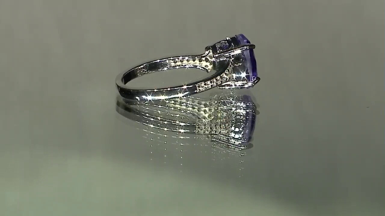 Video Zilveren ring met een Paarse Kwarts