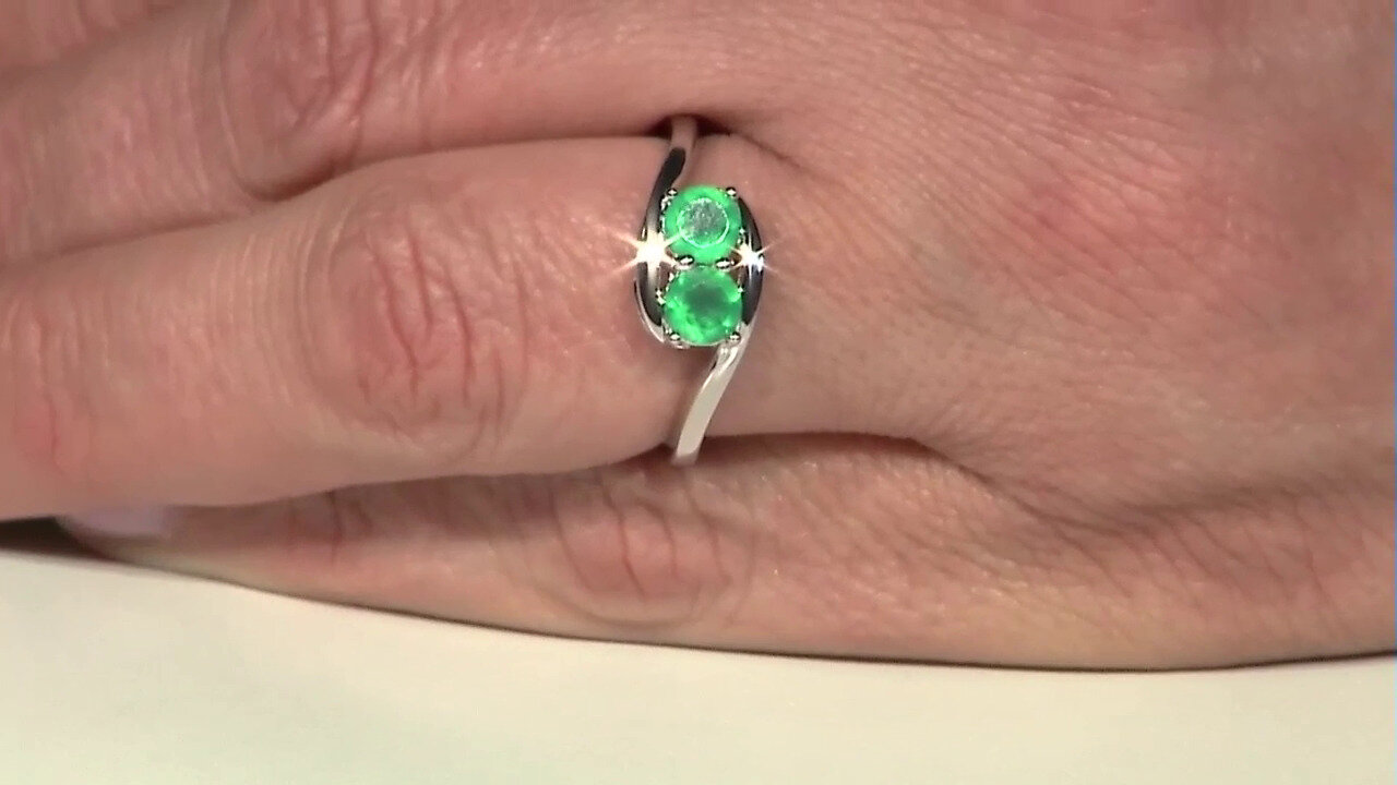 Video Zilveren ring met Groene onyxen