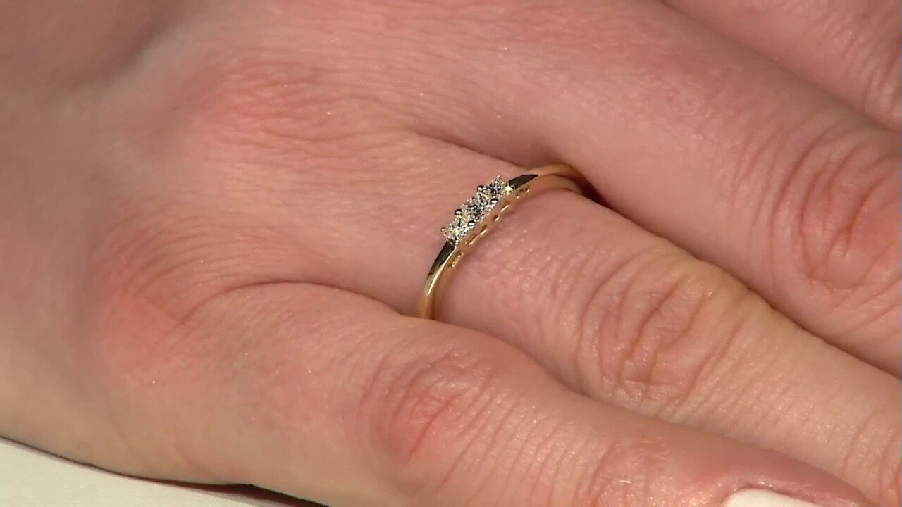 Video Gouden ring met een SI1 (H) Diamant