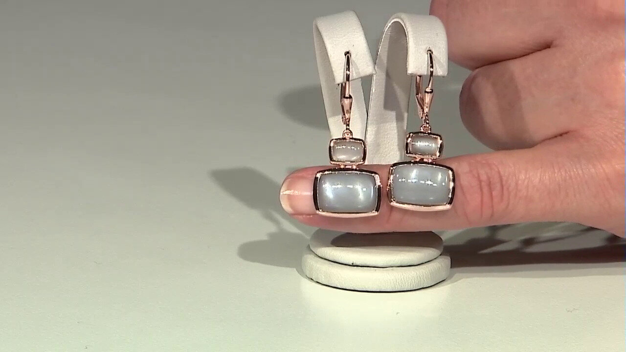 Video Silver Moonstone Silver Earrings (KM by Juwelo)