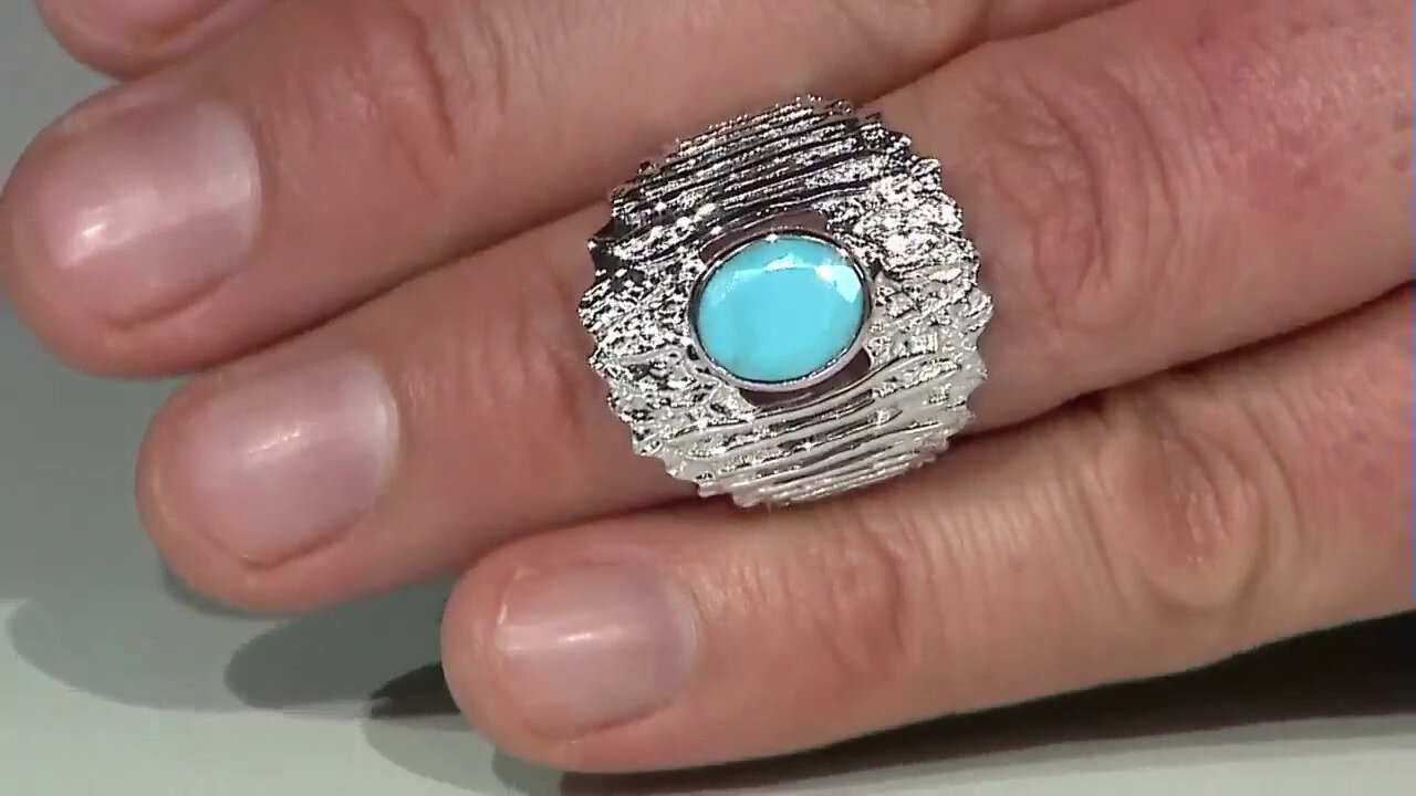 Video Sleeping Beauty Turquoise Silver Ring (de Melo)
