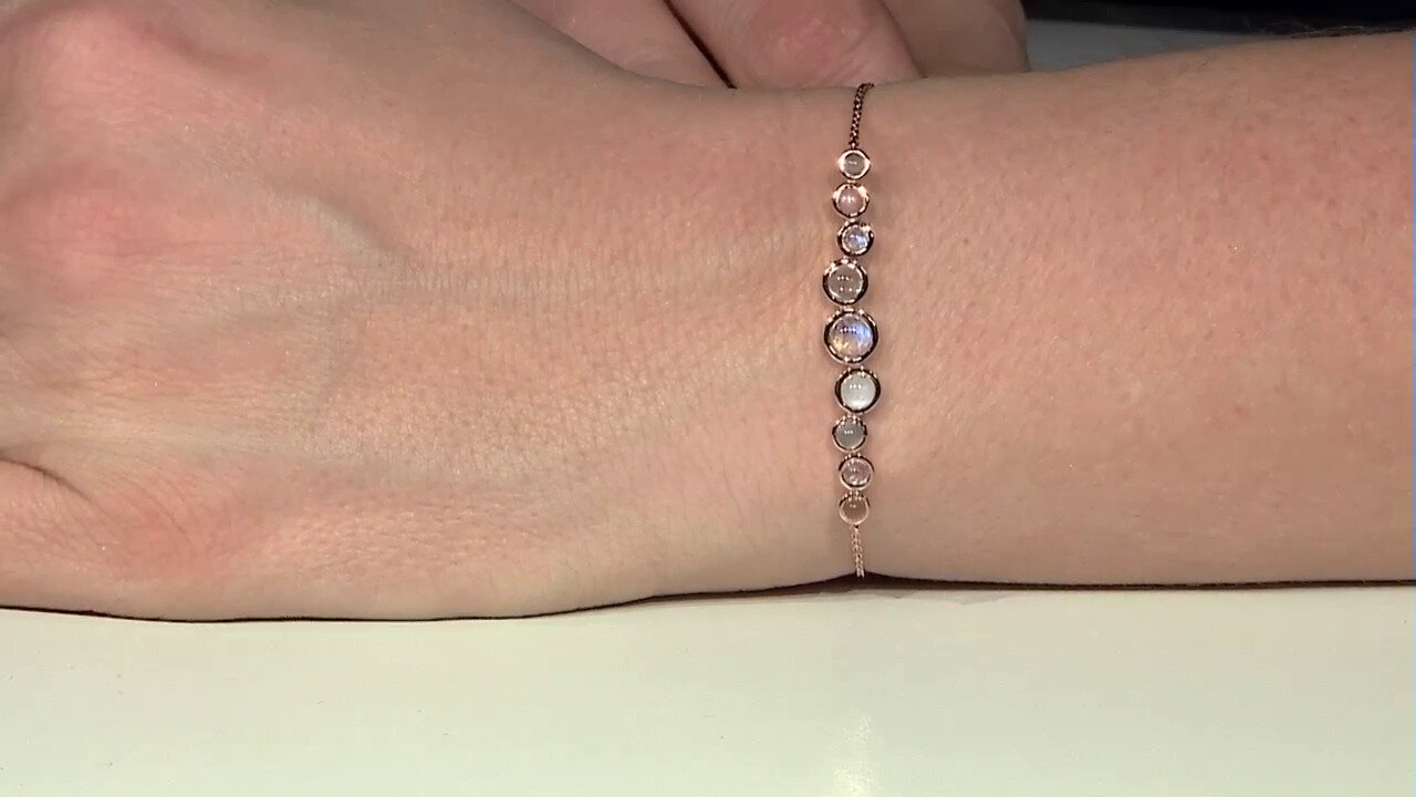Video Blue Moonstone Silver Bracelet (KM by Juwelo)