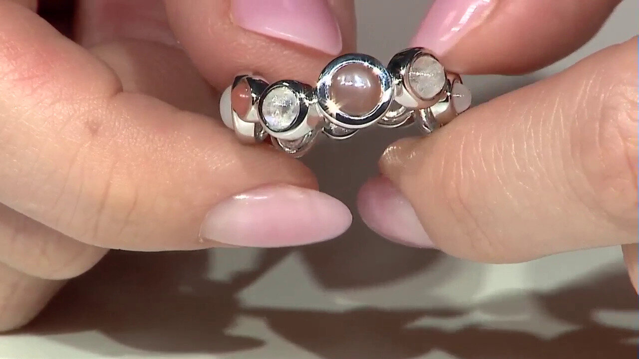 Video Chocolate Moonstone Silver Ring (KM by Juwelo)