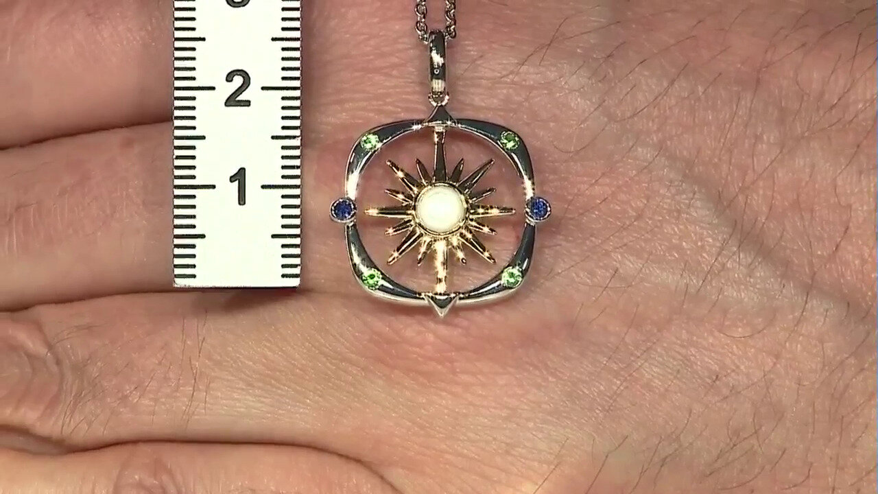 Video Mother of Pearl Silver Necklace (Smithsonian)