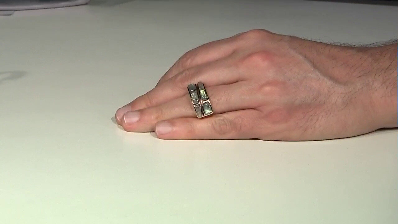 Video Zilveren ring met Groene Minary Labradorieten (KM by Juwelo)