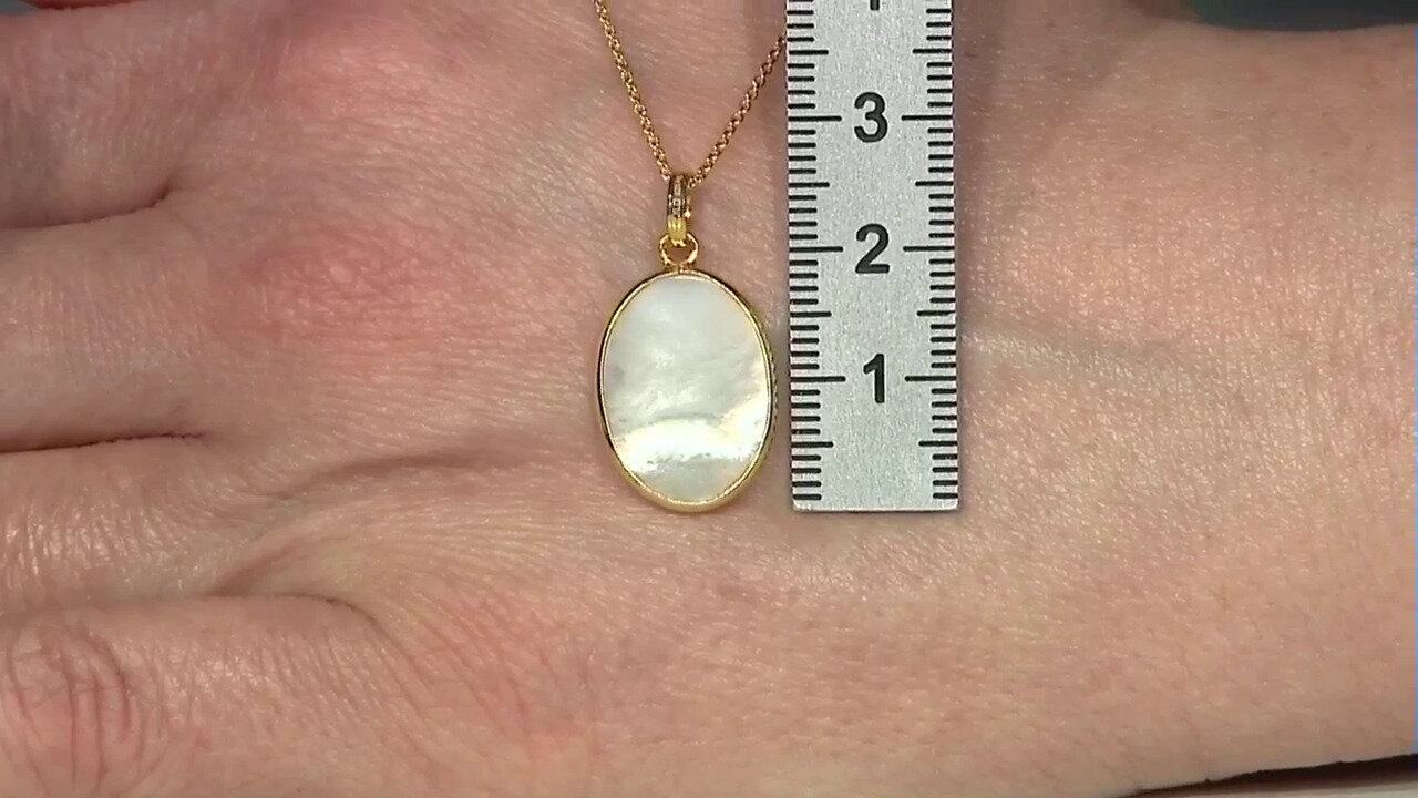 Video Mother of Pearl Silver Necklace (Joias do Paraíso)
