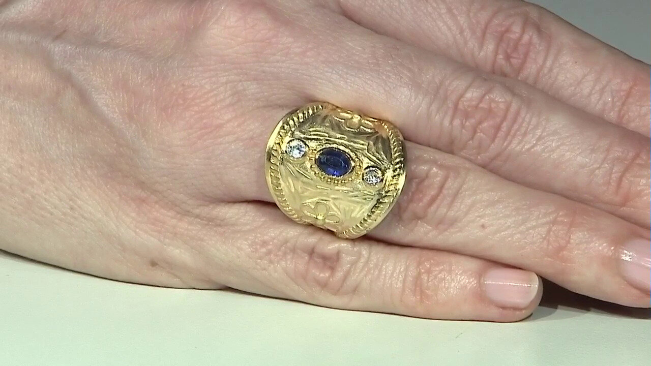 Video Kyanite Brass Ring (Juwelo Style)