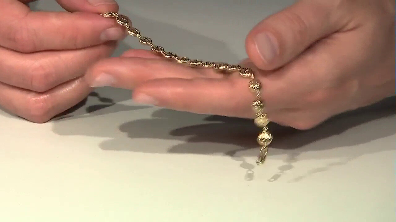 Video I2 Champagner-Brillant-Goldarmband (Ornaments by de Melo)